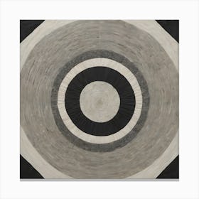 Black And White Circle Canvas Print