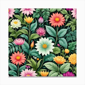 Floral Seamless Pattern 26 Canvas Print