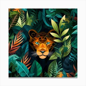 Lion In The Jungle 3 Canvas Print