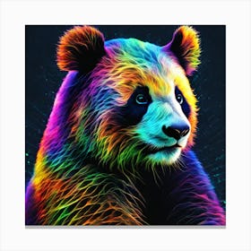 Modern Retro Panda Bear Canvas Print