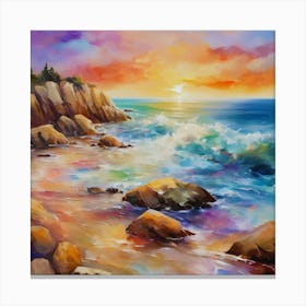 Sunset At The Beach 13 Canvas Print