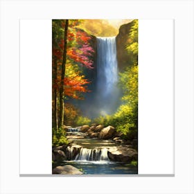 Waterfall In The Forest 2 Canvas Print