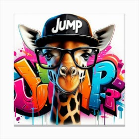 Graffiti Giraffe 2 Canvas Print