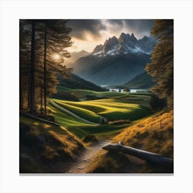 Dolomite Landscape 1 Canvas Print