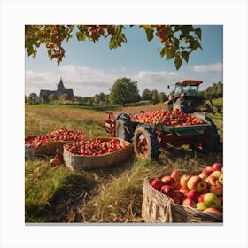 Apple Orchard In France Canvas Print