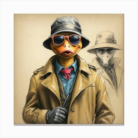 Duck In A Suit 10 Canvas Print