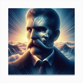 Man With The Mustache Canvas Print