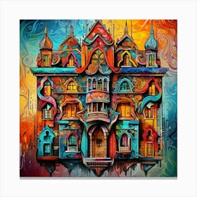 Psychedelic House Canvas Print