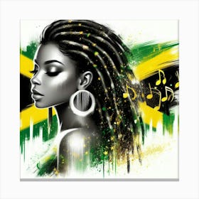 Jamaican woman song wall art Canvas Print