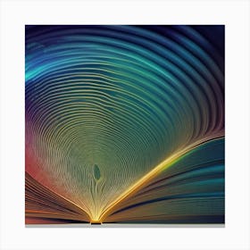 Open Book With Swirls Canvas Print