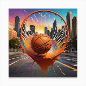 Basketball Hoop Canvas Print