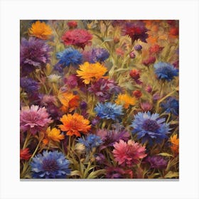 Cornflowers meadow Canvas Print