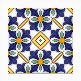 Geometric portuguese tile 3 Canvas Print