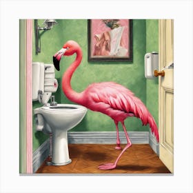 Pink Flamingo 1 Canvas Print