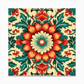 Russian Floral Pattern Canvas Print