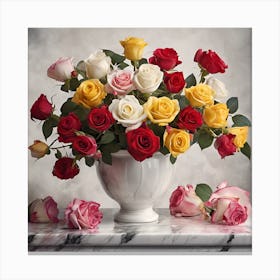 Still life, Roses Canvas Print