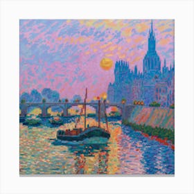 London Bridge At Sunset Canvas Print