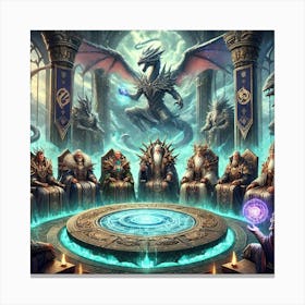 Council Of Dragon Lords Canvas Print