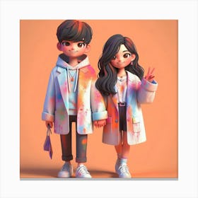 K-Pop Couple Canvas Print