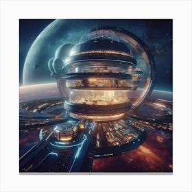 Futuristic Space Station 9 Canvas Print