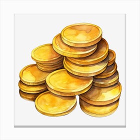 Gold Coins 6 Canvas Print