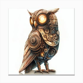 Steampunk Owl 1 Canvas Print