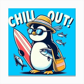 Chill Out Penguin Canvas Print