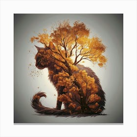 Autumn Cat Canvas Print