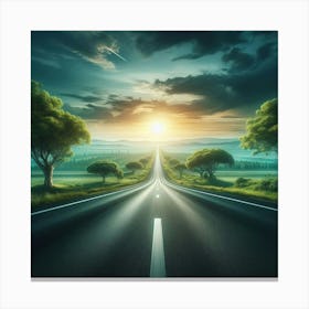 Road To The Sunset 1 Canvas Print