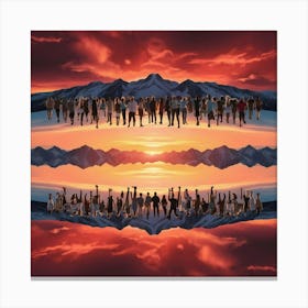 Pedddople Over Mountain Canvas Print