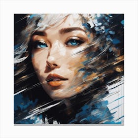 Girl With Blue Eyes Canvas Print