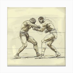 A Greco Roman Wrestling Hand Drawn Sketch Illust 1719334516 1 Canvas Print