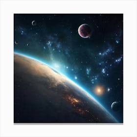 Planets In Space 1 Canvas Print