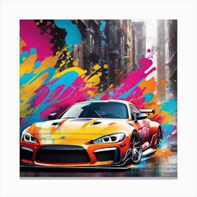 Graffiti Splatter Painting Canvas Print