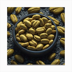 Coffee Beans In A Bowl 20 Canvas Print