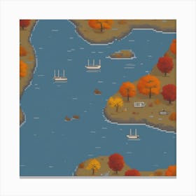 Autumn River Canvas Print