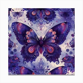 Purple Butterflies Canvas Print