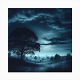 Dark Night Sky Canvas Print