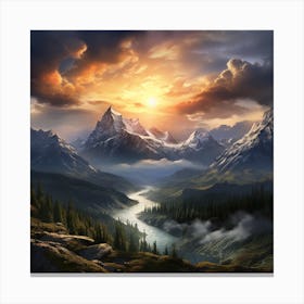 Mountain Landscape Canvas Print