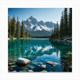 Rocky Mountain Lake Canvas Print