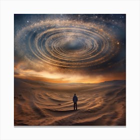 Galaxy In The Desert Canvas Print