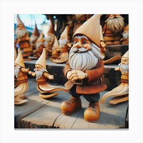 Gnome Figurines Canvas Print