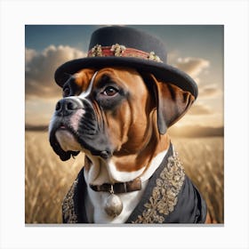 Silly Animals Series Boxer 3 Canvas Print