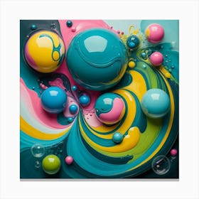 Bubbles And Bubbles 2 Canvas Print