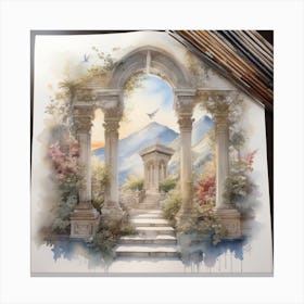 architecteur Color harmony Heaven Watercolor 2 Canvas Print