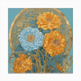 Gilded Blossoms Inspired By Klimt S Art (5) Canvas Print