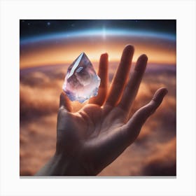 A Clear Quartz Crystal Canvas Print