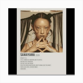 SAWAYAMA - Rina Sawayama, 2020 Canvas Print