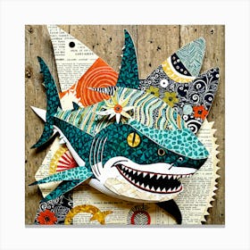 Paper Shark Canvas Print