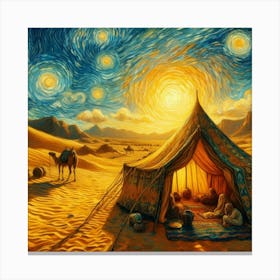 Bedouin Tent Van Gogh Style 1 Canvas Print